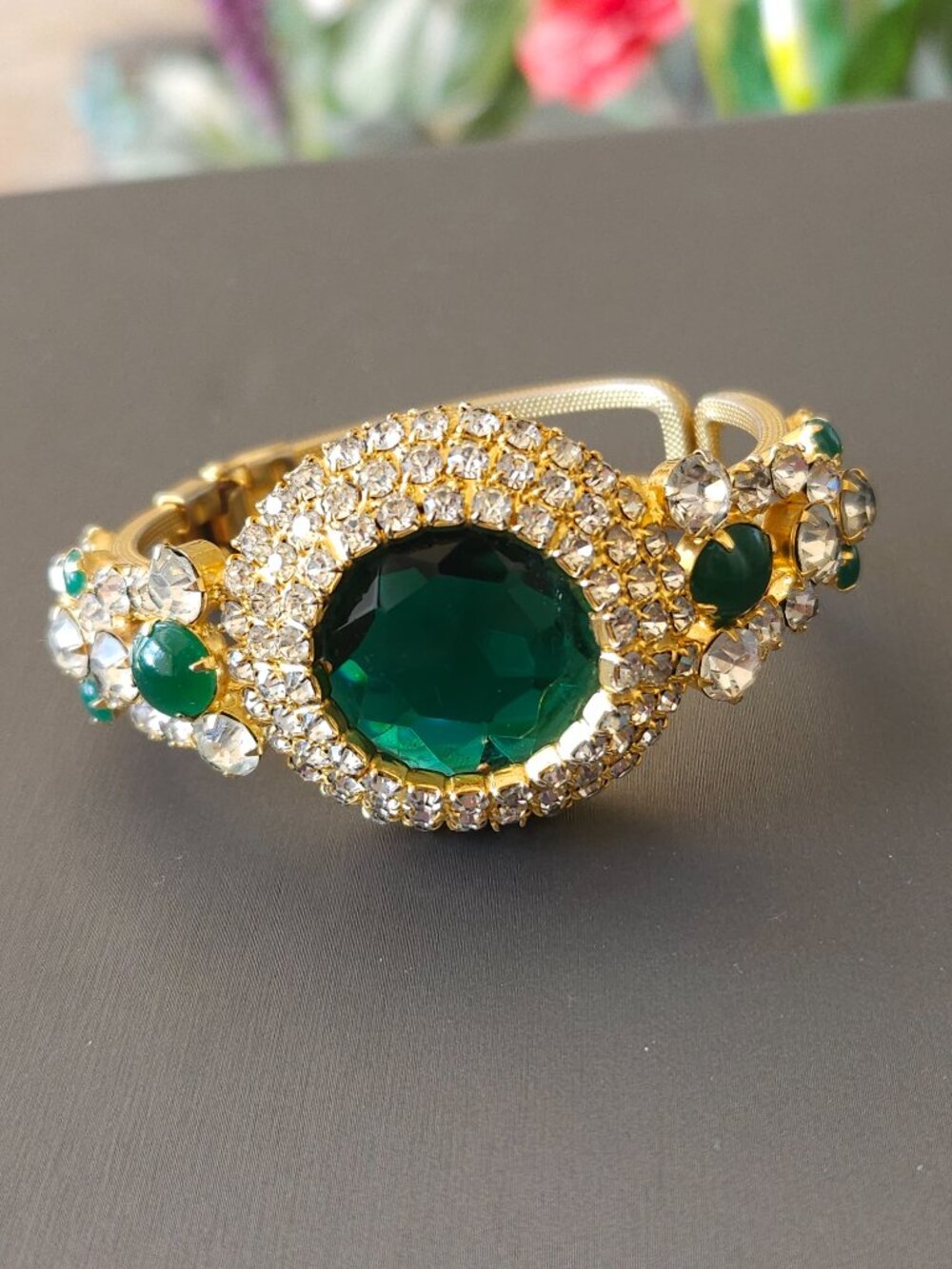 Vintage D&E Juliana Rhinestone Clamper Bracelet